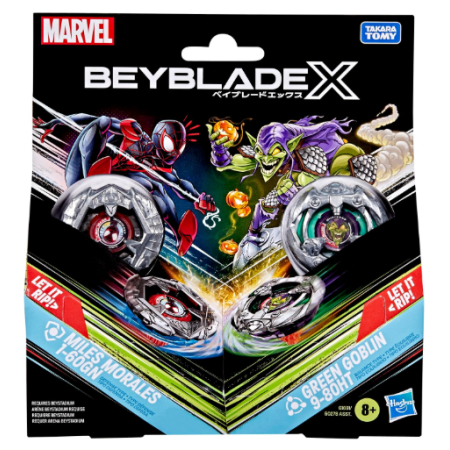 Beyblade X - Marvel Dual Pack: Miles Morales 1-60GN & Green Goblin 9-80HT