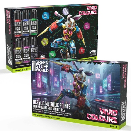 Green Stuff World Vivid Metallic Paints Set