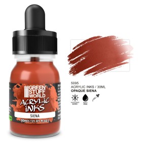 Green Stuff World Acrylic Ink Opaque - Siena - 30ml