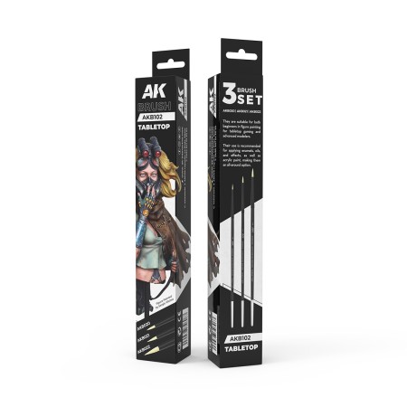AK Table Top Syntethic Brush Set