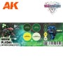 WARGAME COLOR SET-GREEN PLASMA AND GLOWING EFFECTS
