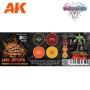WARGAME COLOR SET. LAVA EFFECTS.