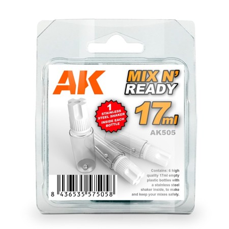 AK Mix N Ready 6 flaconi Vuoti 17ml