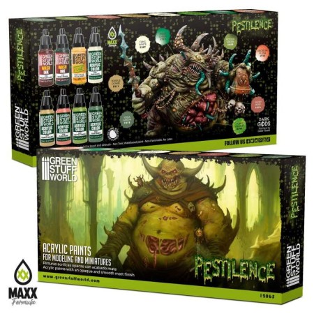 Green Stuff World Acrylic Paint Set - Pestilence