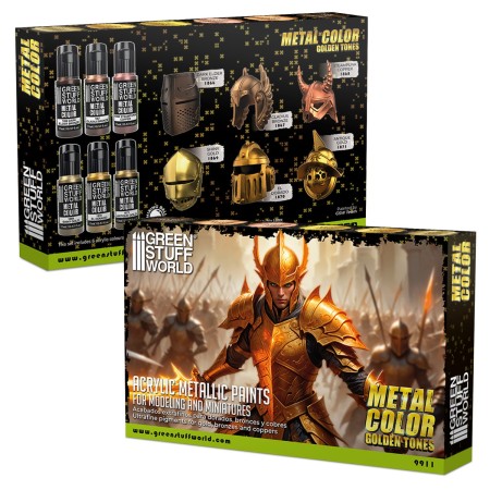 Green Stuff World - Metallic Paints Set - Gold