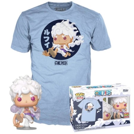 FUNKO TEE + POP ONE PIECE LUFFY GEAR FIVE TG L