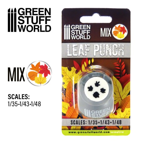 Green Stuff World Miniature Leaf Punch GREY