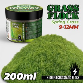 Green Stuff World Static Grass Flock 9-12mm - SPRING GRASS - 200 ml