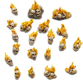 Green Stuff World Resin Burning Skulls 1:48-1:35