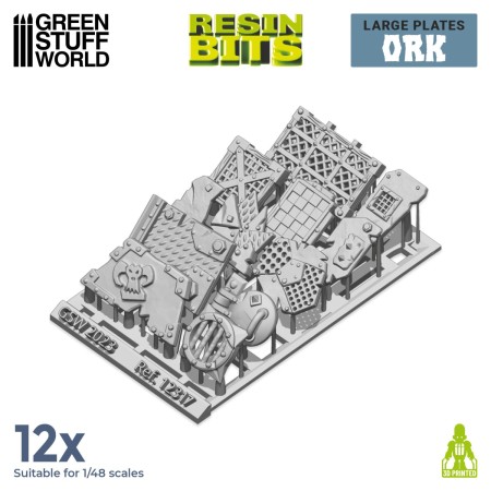 Green Stuff World Large Ork plates 1:48