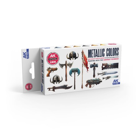 AK Interactive  Metallics - Quick Gen Set