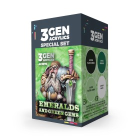 AK Interactive Wargame Color Set. Emeralds And Green Gems
