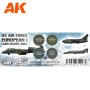 AK Interactive US Air Force European I Camo Colors 1980s